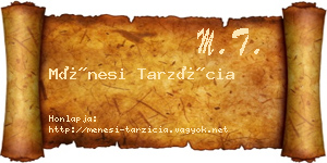 Ménesi Tarzícia névjegykártya